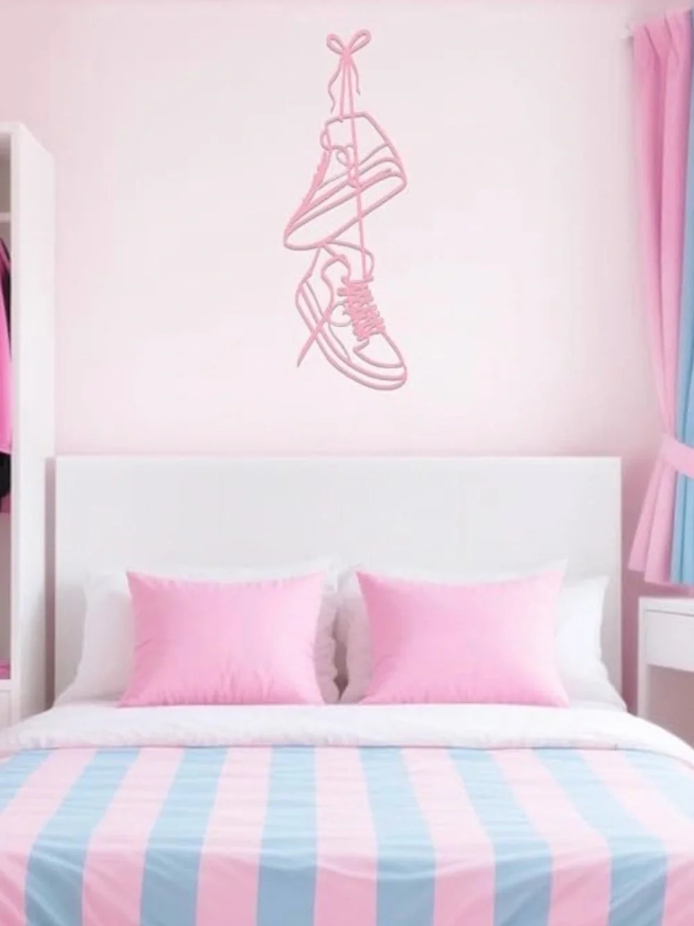 Pink Sneaker Metal Wall Art